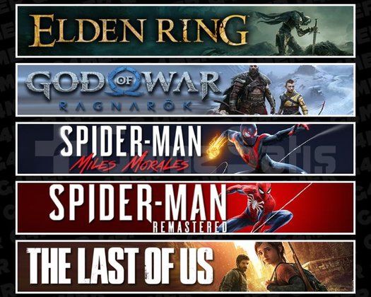 Elden +Ragnarök +Miles +Spider 1 +TLOU1