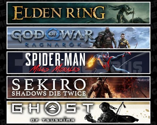 Elden +Ragnarök +Miles +Sekiro +Tsushima