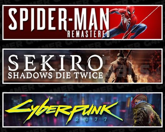 SpiderMan RE +Sekiro +Cyberpunk 2077