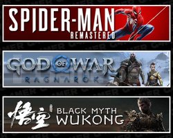 SpiderMan RE +Ragnarök +Black Myth Wukong