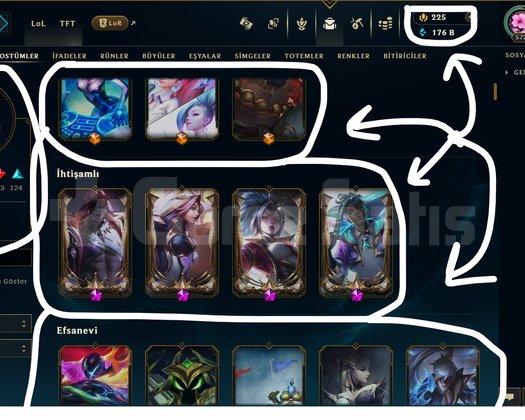 572 LEVEL / 204 SKİN / FUL HERO +MAİL +15K SATIŞ
