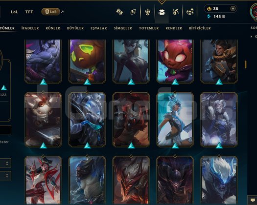 394 LEVEL / 252 SKİN / FUL HERO +MAİL +15K SATIŞ