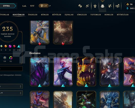 260 LEVEL / 235 SKİN / FUL HERO +MAİL +TELEFON