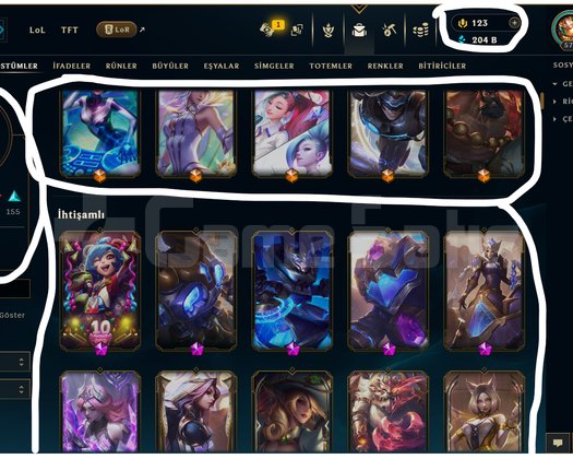 572 LEVEL / 445 SKİN / FUL HERO +MAİL +15K SATIŞ
