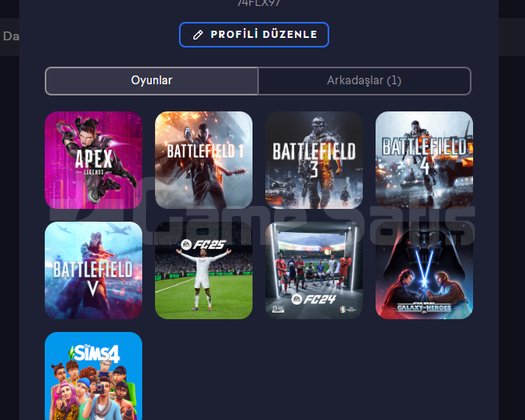 Battlefield Serisi İçeren EA App Hesabı