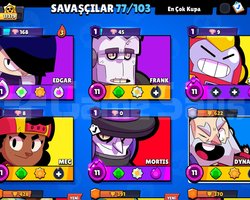 Brawl stars 5 prestij 17 bin kupa 76 karakter
