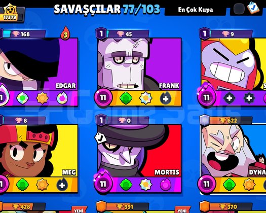 Brawl stars 5 prestij 17 bin kupa 76 karakter
