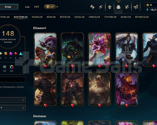 500 level 148 kostum satılık hesabım