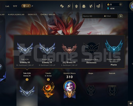 LOL - TFT - WR HESAP TEK MAİL UCUZA