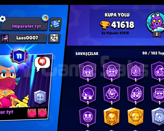 90 KARAKTERLİ 41K KUPA HESAP