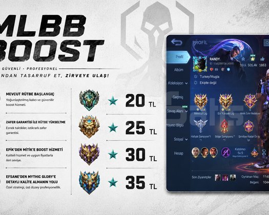 HESAP BOOST MOBİLE LEGEND