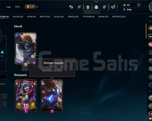 EUW 286 LEVEL MAİLLİ 60 SKİNLİ FRESH HANDMADE!!!