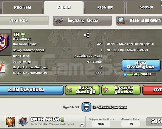 28 LEVEL ŞAMPİYON 1 //TR //İSİMLİ KLAN