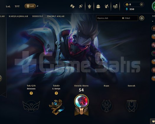 EUW - LVL 45 UNRANKED RANK KASMALIK 9 SKIN 2021
