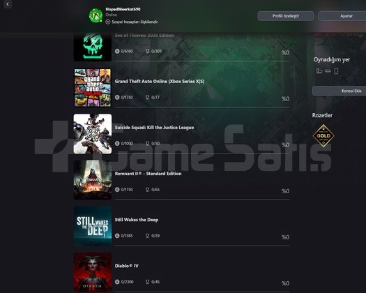2019 Tarihli Sıfır Gold Xbox Hesabı | 90+ Oyun