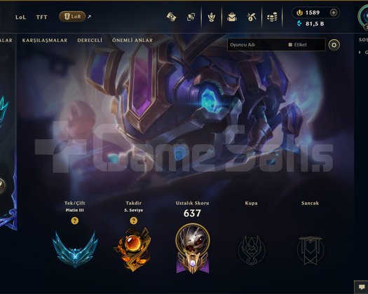 EUW | 166 SKİN | PLATİN 3