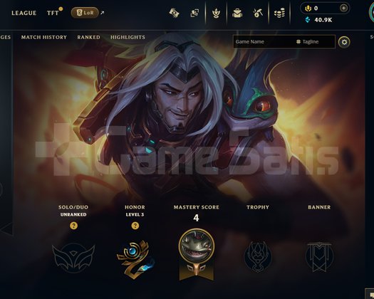 EUW Unranked | 5 Kostüm - 40K Mö | LoL Hesap
