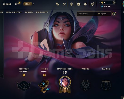 EUW Unranked | 3 Kostüm - 40K Mö | LoL Hesap