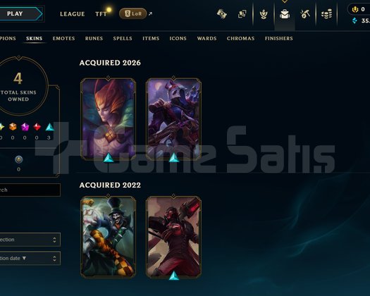 EUW Unranked | 4 Kostüm - 35K Mö | LoL Hesap