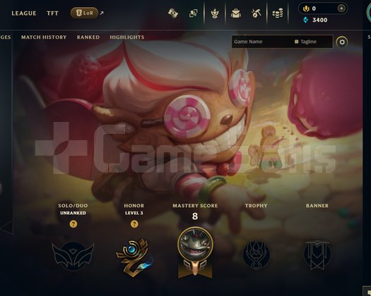 EUW Unranked | 5 Kostüm - 34 Hero | LoL Hesap