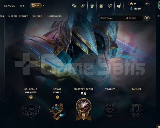EUW Unranked | 8 Kostüm - 35 Hero | LoL Hesap
