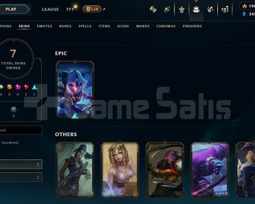 EUW Unranked | 7 Kostüm - 43 Hero | LoL Hesap