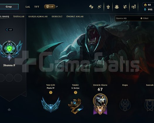 TR // 7 SKIN // PLAT 4 //  60 WR
