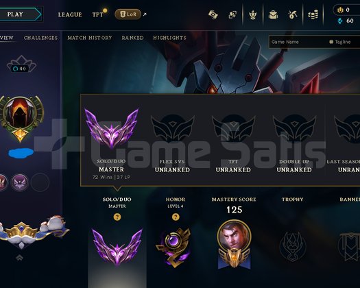 Euw Master 65 WR +35 LP Hesap Mail Devirli