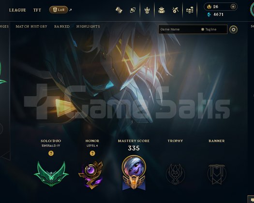 Euw Emerald 4 85 WR 154 Skin Ilk Mailli Hesap