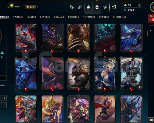867 LEVEL / 245 SKİN / FUL HERO +MAİL +15K SATIŞ