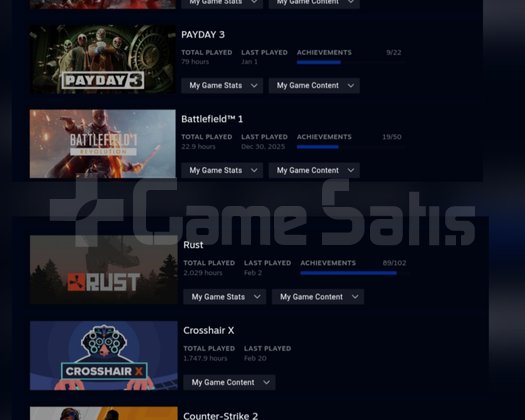 Rust 2k, CrosshairX, SOT, R6, CS, AOE4, BF1...