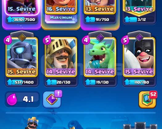 10000 KUPA 24. ARENA 5 YILLIK HESAP EFSANE KARTLAR