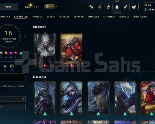 TR // 16 SKIN // GOLD // 70 WR