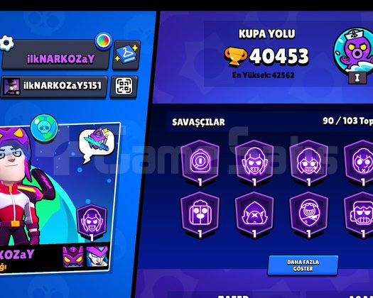 90 karakter 40k kupa 190+ kostüm uyguna dolu hesap