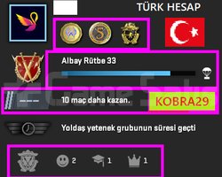 TR HESAP+FACEİT+3 MADALYA 75 WİN 158 SAAT SEÇKİN