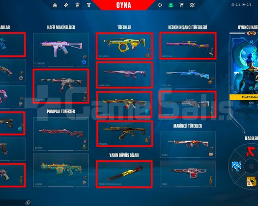 TR + 165 SEVİYE + CHAMPİONS 22/23 + 10 BIÇAK+ VCT!