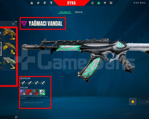 206 SEVİYE + VCT KARAMBİT + 8 BIÇAK + 8 VANDAL!