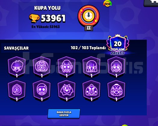 Clash Royale 7593 Kupa + Brawl Stars 53K Kupa
