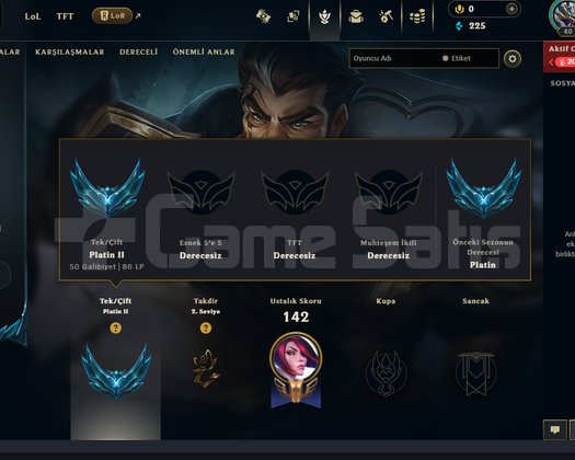 40 level plat2 hesap