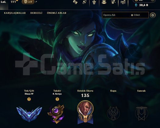 EUW HİGH MMR 68 WR DİAMOND 4 HESAP