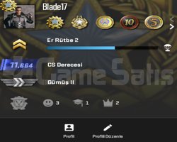 CS 2 + SEÇKİN + 7 MADALYA + 1650 SAAT + FACEİT
