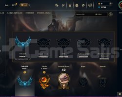 EUW / PLAT 1  / +30 LP -10LP YÜKSEK ELO / HANDMADE