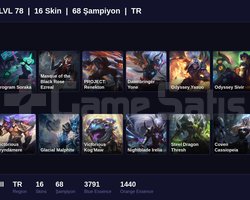 TR / 78 LVL + 16 SKİN + SILVER III !!