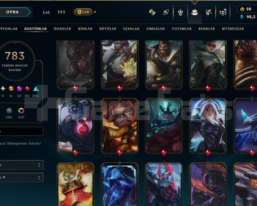 467 LEVEL / 783 SKİN / FUL HERO +MAİL +15K SATIŞ