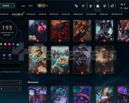 TR / 838 LEVEL / 193 SKİN / FUL HERO +MAİL