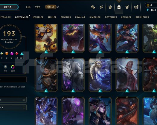 TR / 838 LEVEL / 193 SKİN / FUL HERO +MAİL