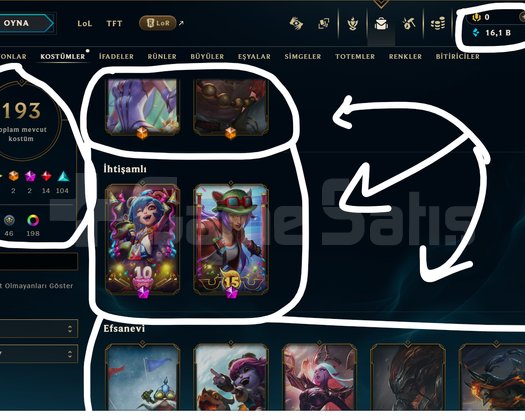 TR / 838 LEVEL / 193 SKİN / FUL HERO +MAİL