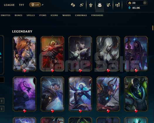 EUW 349 Kostüm 172 Şampiyon Unranked Hesap