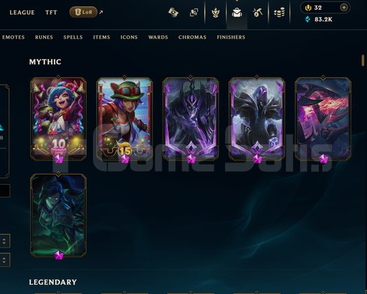 EUW 349 Kostüm 172 Şampiyon Unranked Hesap