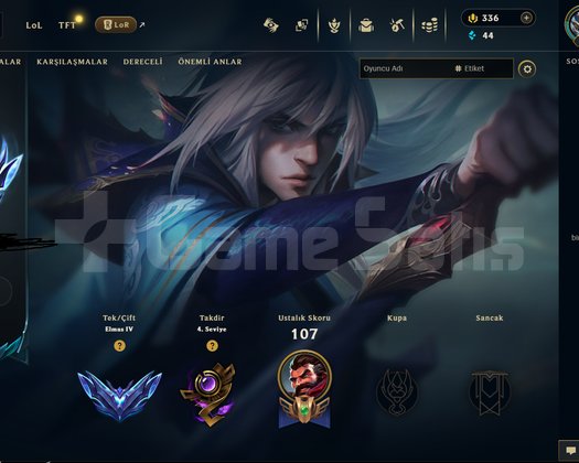 EUW ELMAS 4 DEĞERLİ KOSTÜMLÜ +30 LP GAIN